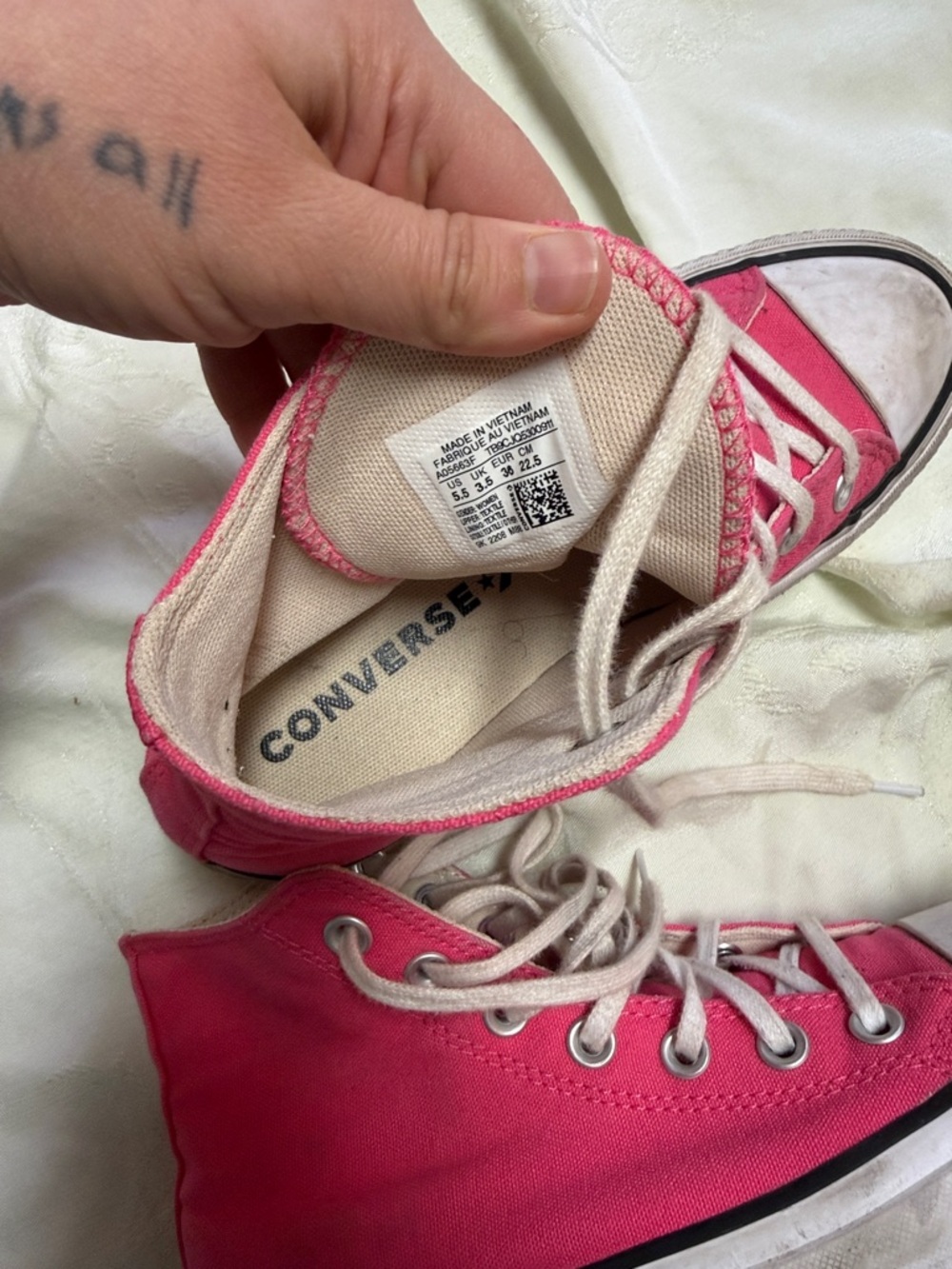 Bundle of 2 Converse platform sole High-Top Sneakers in Pink and grey - Picture 4 of 7